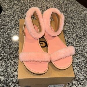 UGG Blush Fuzzy Sandals